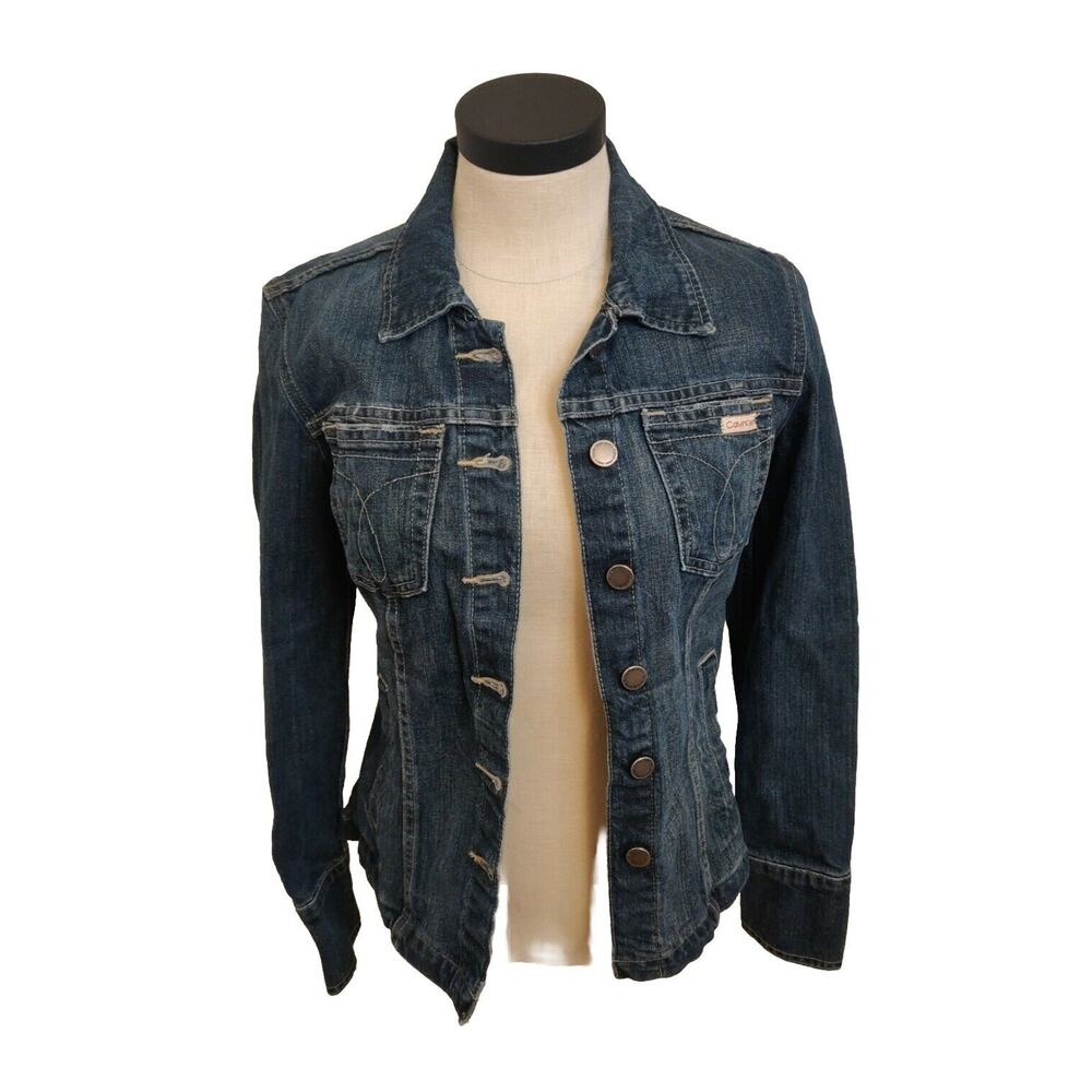 Calvin Klein Jeans Women's Denim Jacket Size S Button Up - Picture 1 of 5